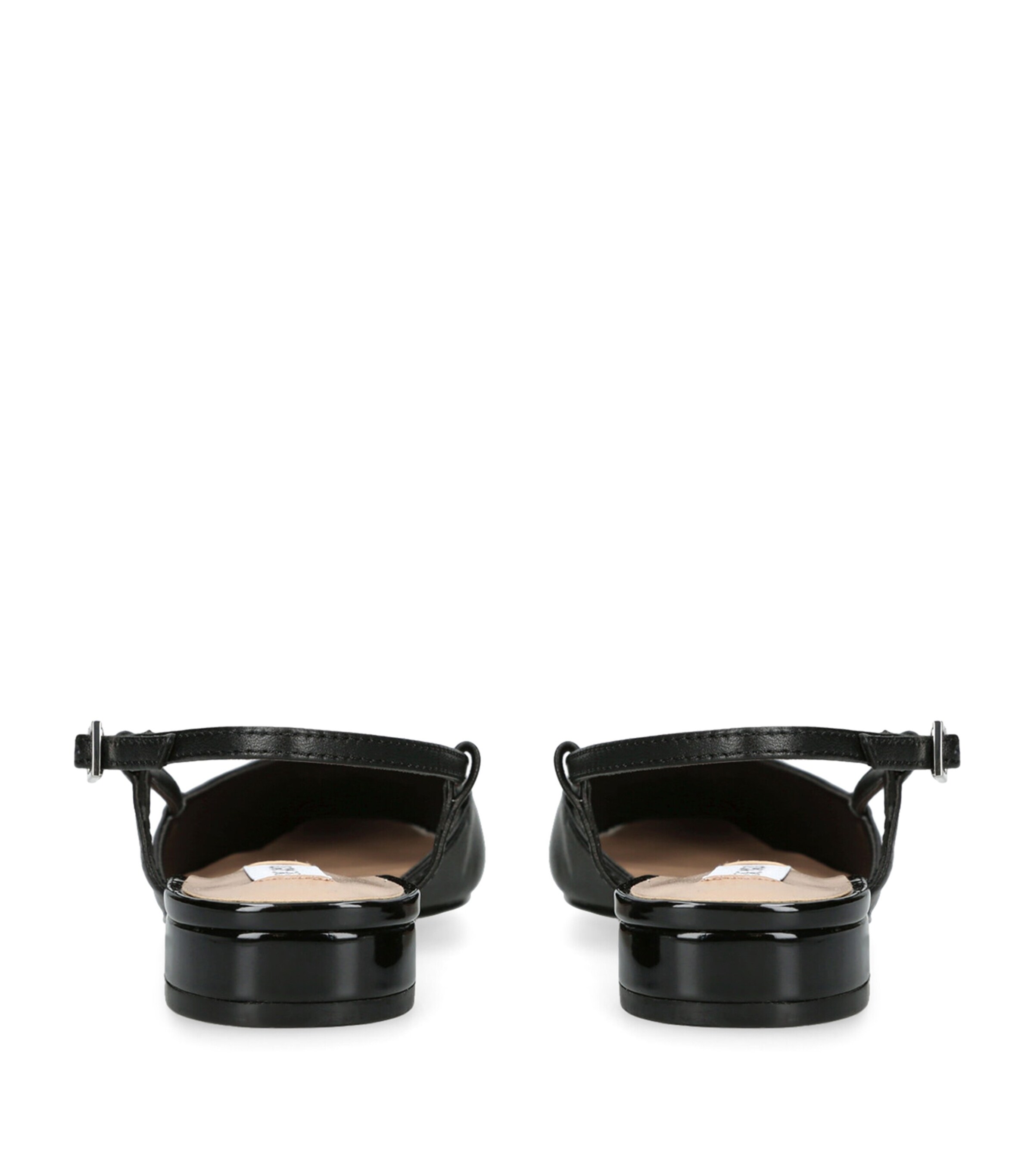 Leather Belinda Slingback Flats BLACK Image 2