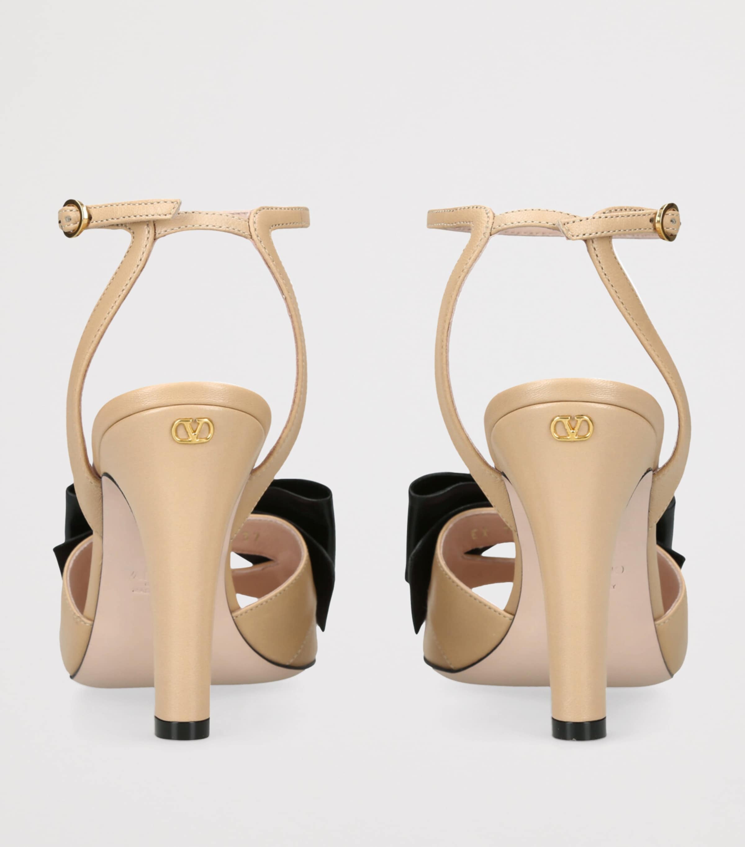 Valentino Garavani Leather Bow-Detail Bowow Heeled Sandals