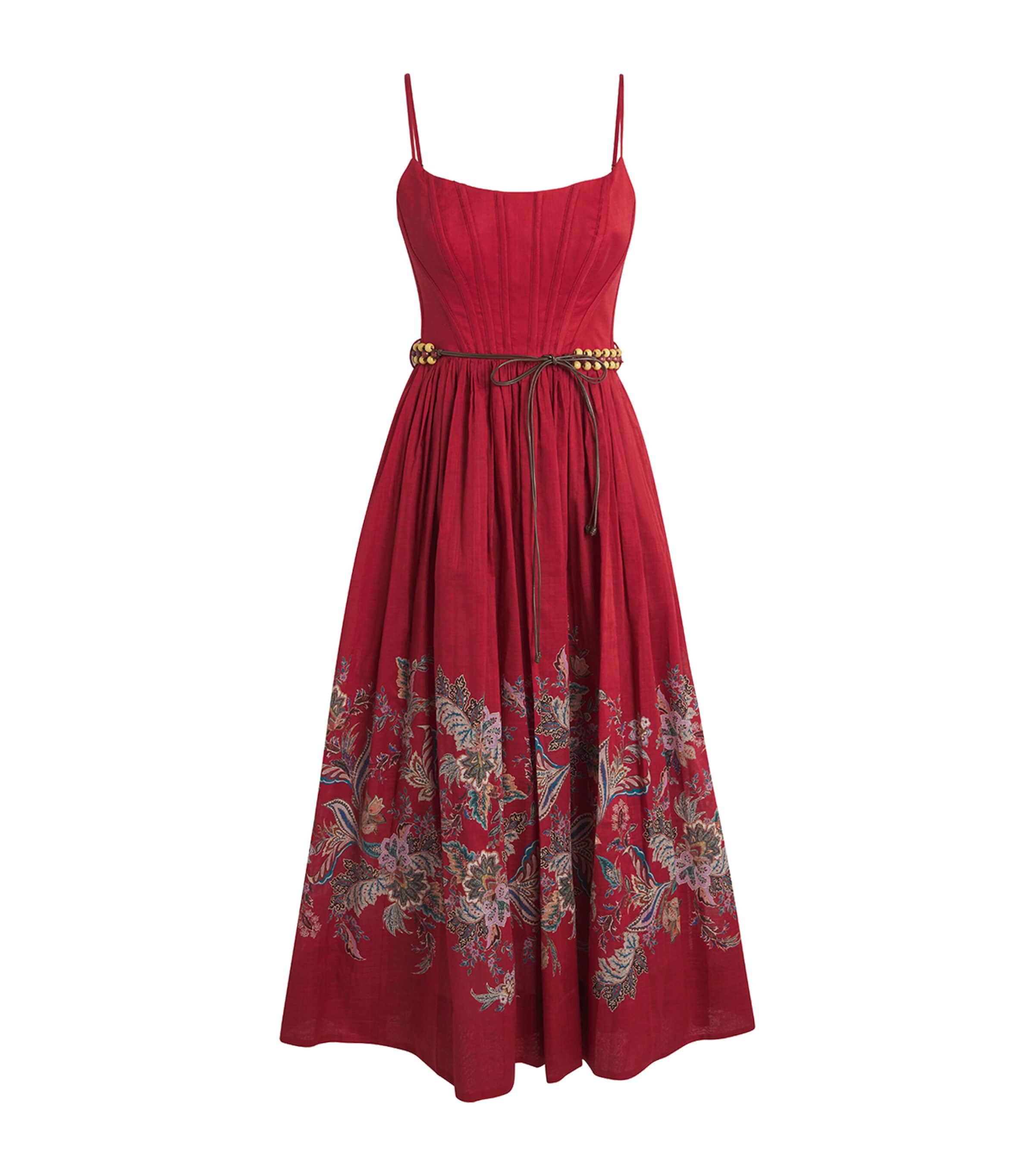 Zimmermann Rhiannon Belted Paisley-print Cotton-voile Midi Dress