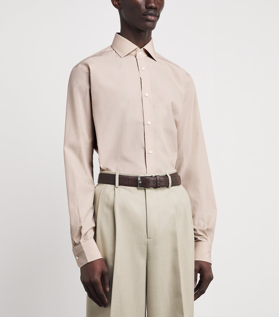 Ralph Lauren Purple Label Mens Cotton Aston Shirt Tan Image 4