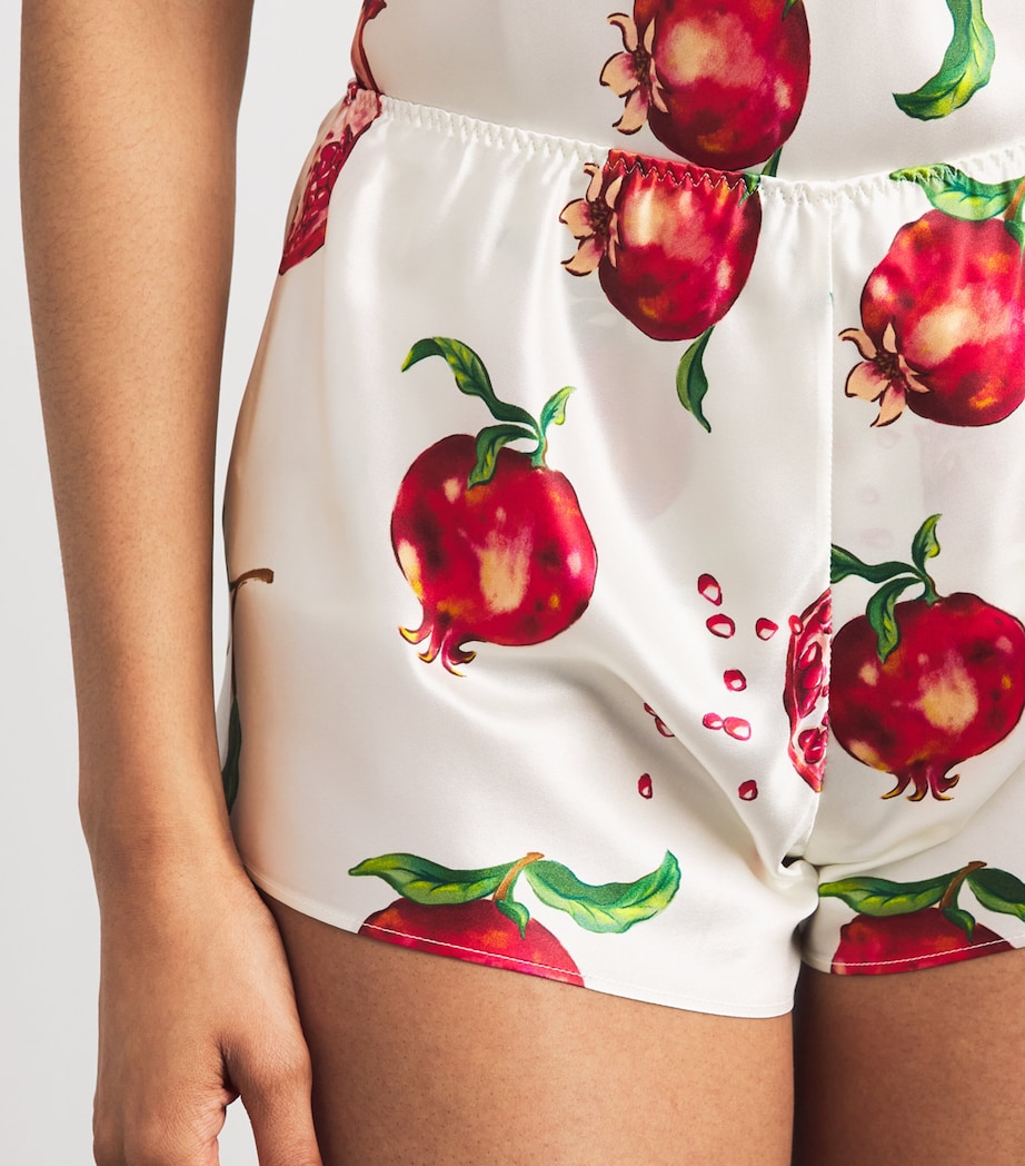 Olivia von Halle Womens Silk Pomegranate Bella Pyjama Set Allegra Image 3