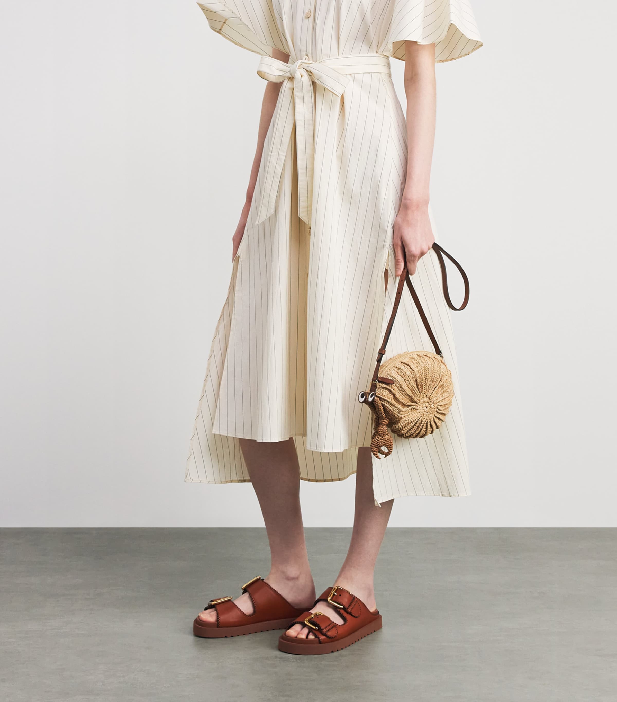 Anya Hindmarch Raffia Hermit Crab Cross-Body Bag Natural Raffia Image 2