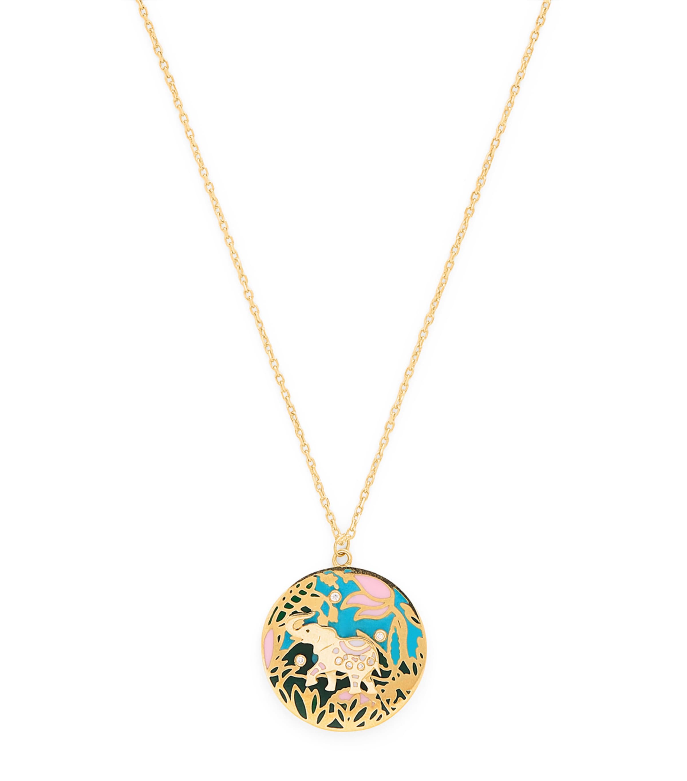 L'ATELIER NAWBAR Yellow Gold and Diamond Trunks Up Necklace Yellow Gold Image 1
