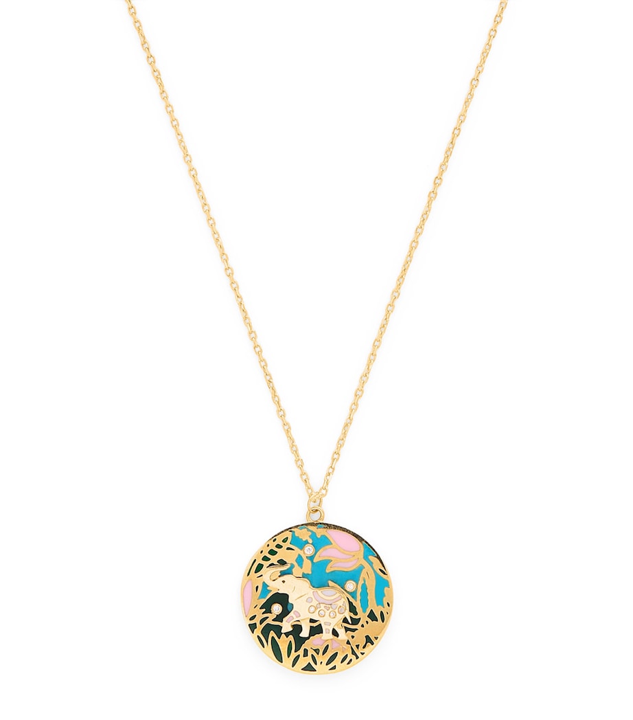 L'ATELIER NAWBAR Yellow Gold and Diamond Trunks Up Necklace Yellow Gold Image 1