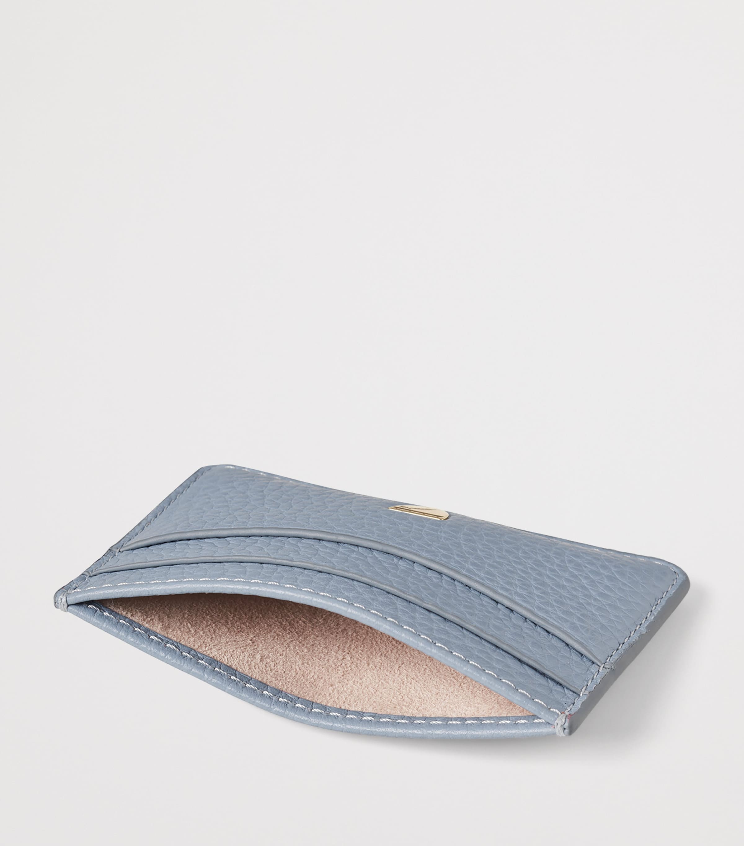 Aspinal Of London Leather Logo Card Holder Skyblue Image 3