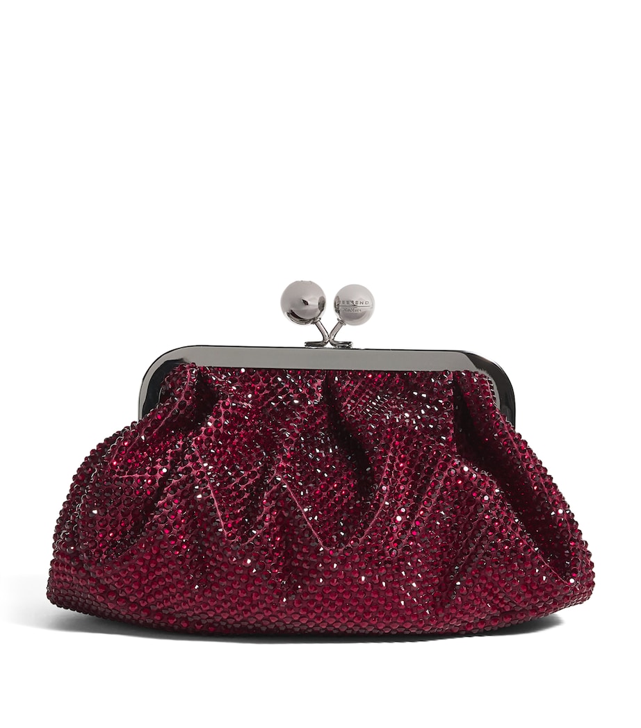 Medium Embellished Pasticcino Clutch Bag RED Image 1