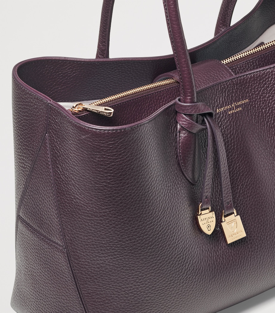 Leather London Tote Bag FIG Image 4