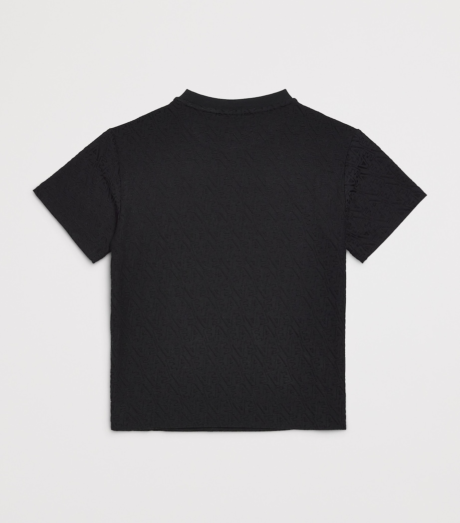 Jacquard Logo T-Shirt (4-16 Years) ICONICO 0920 BLU NAV Image 2