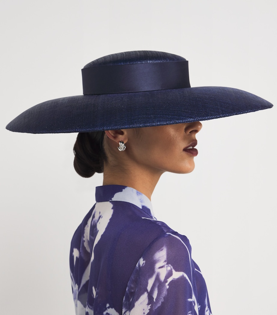 EMILY-LONDON Ribbon-Detail Hat Navy Image 1