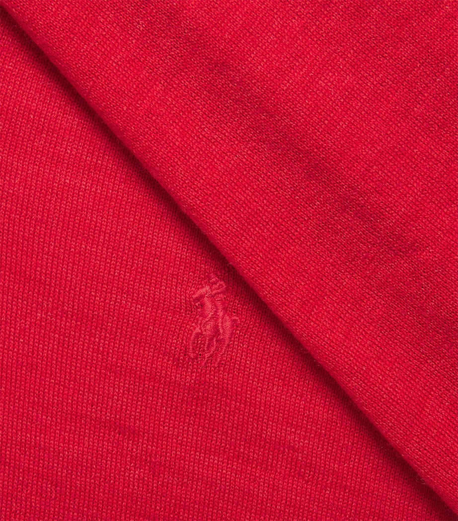 Polo Ralph Lauren Womens Wool V-Neck Sweater Flanders Red Heather Image 6