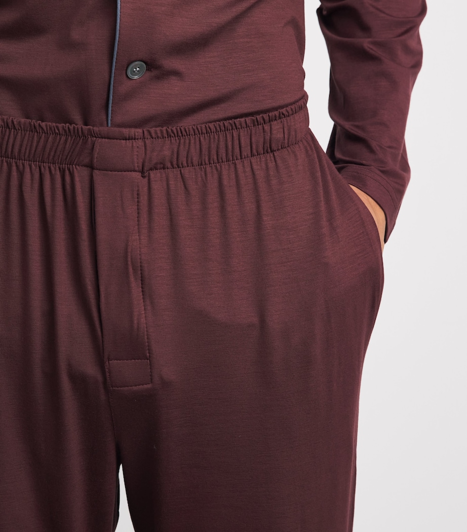 Derek Rose Mens Micro Modal Basel Pyjama Set Bro Image 5