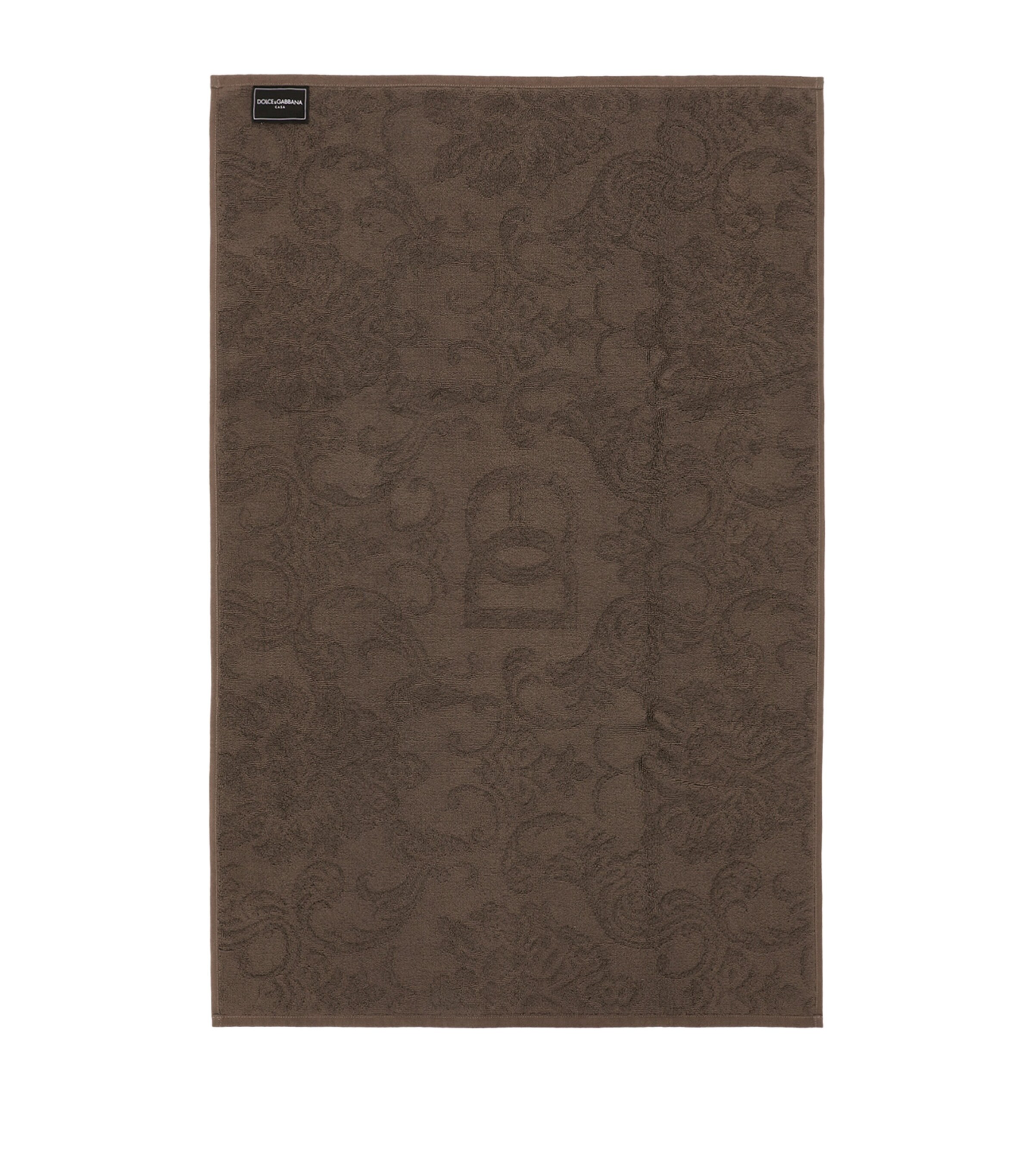 Cotton Jacquard Bath Mat (87cm x 54cm) U0052 MARRONE Image 2