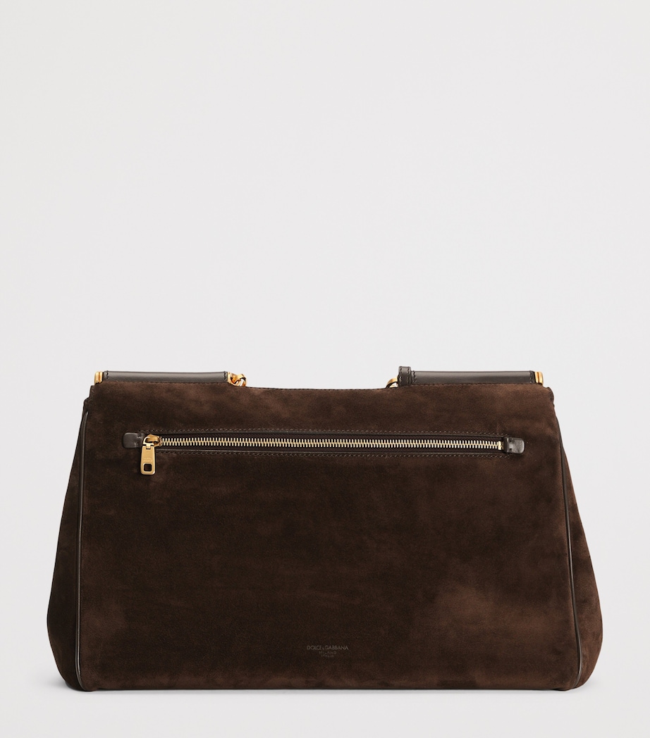 Suede My Sicily Top-Handle Bag 8M157-DARK BROWN Image 6