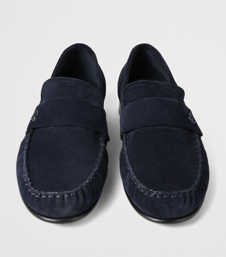 Jimmy Choo Ellis Suede Loafers Marine Image 4