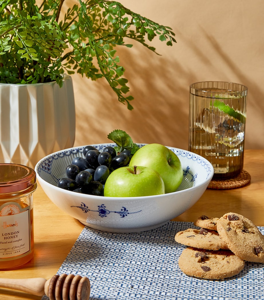 Blue Fluted Half Lace Bowl (21cm) BLUE Image 3