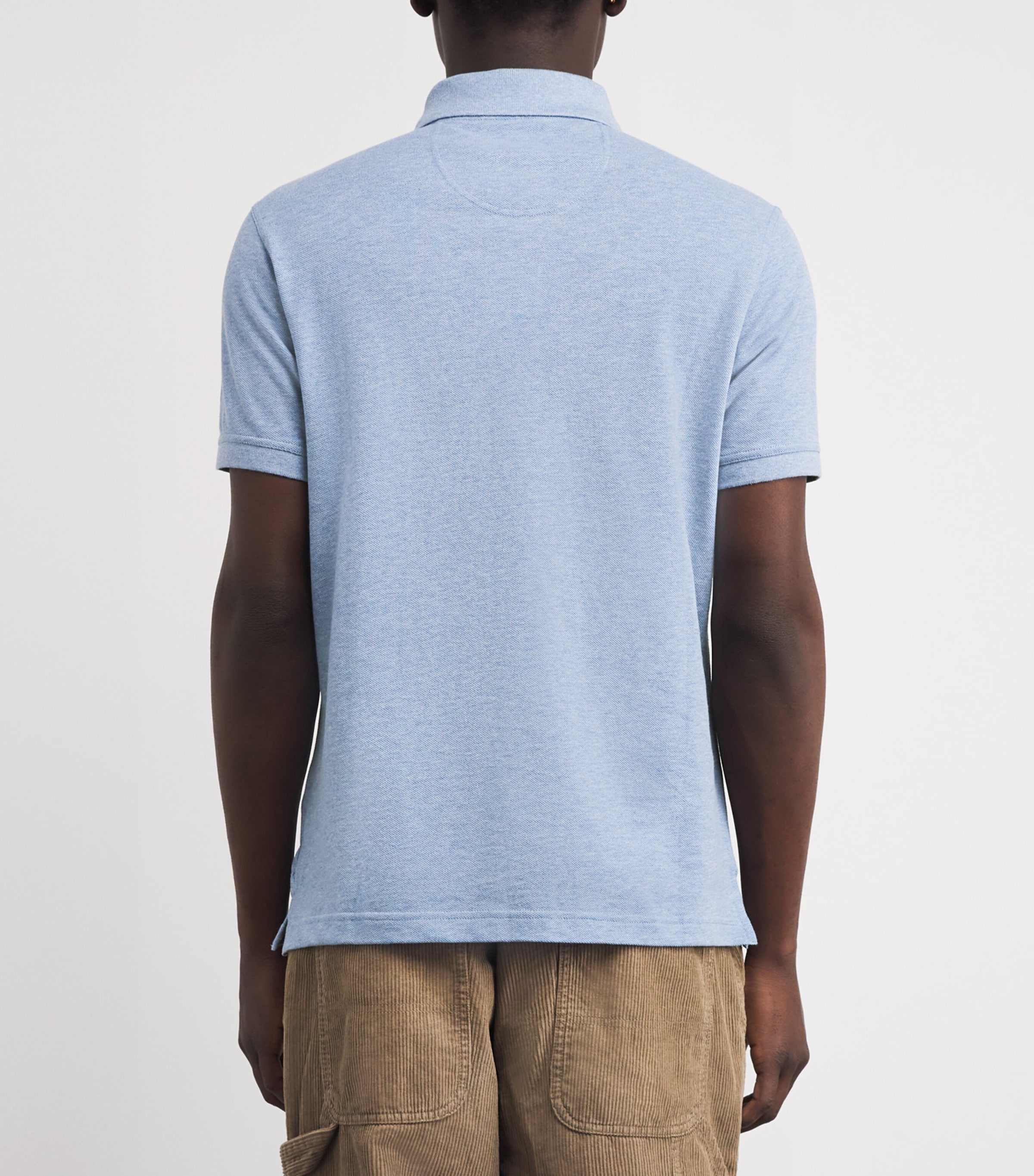 Cotton Pique Polo Shirt SKY MARLBL55 Image 4