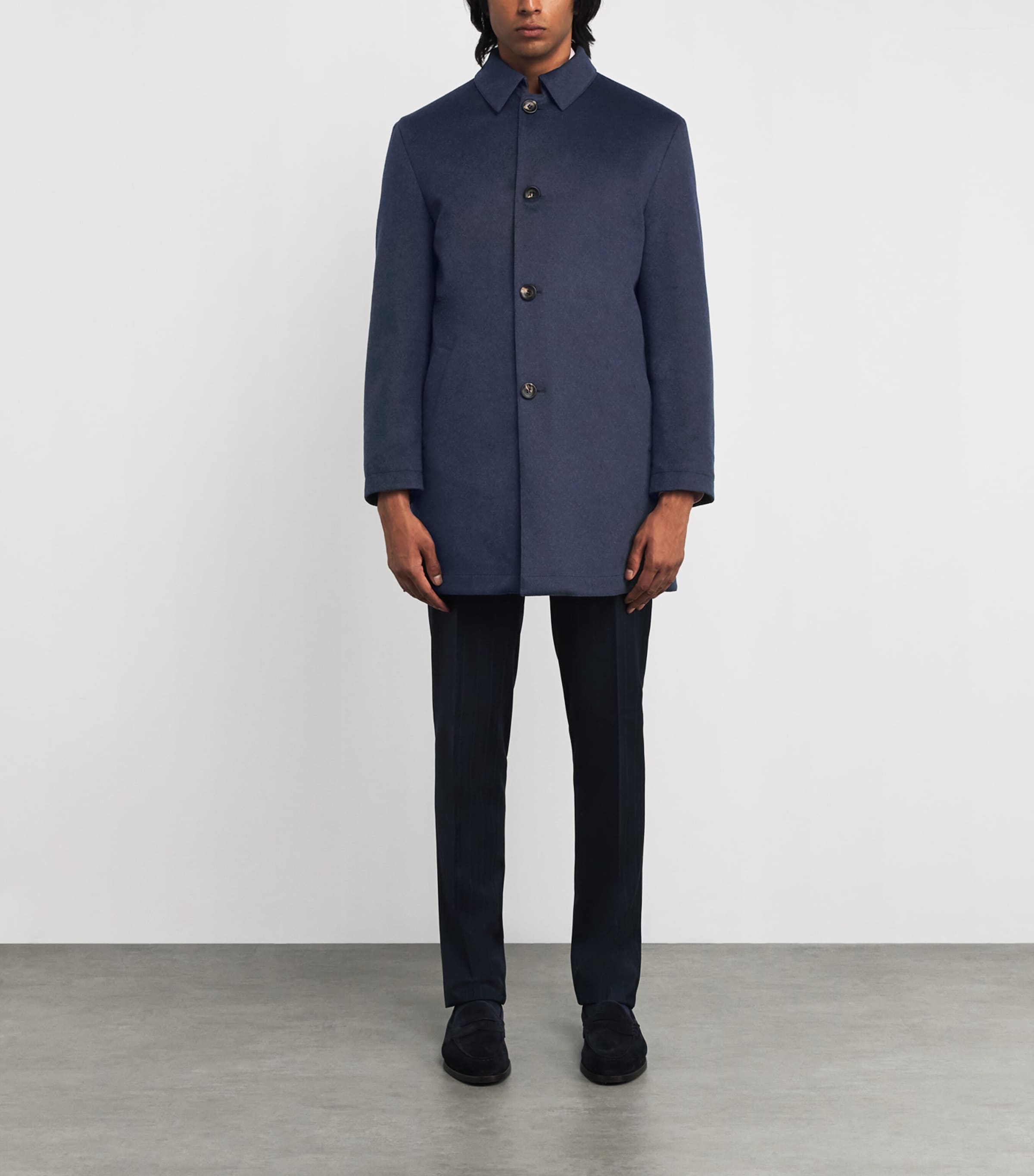 Cashmere Overcoat 574 BLUE Image 3