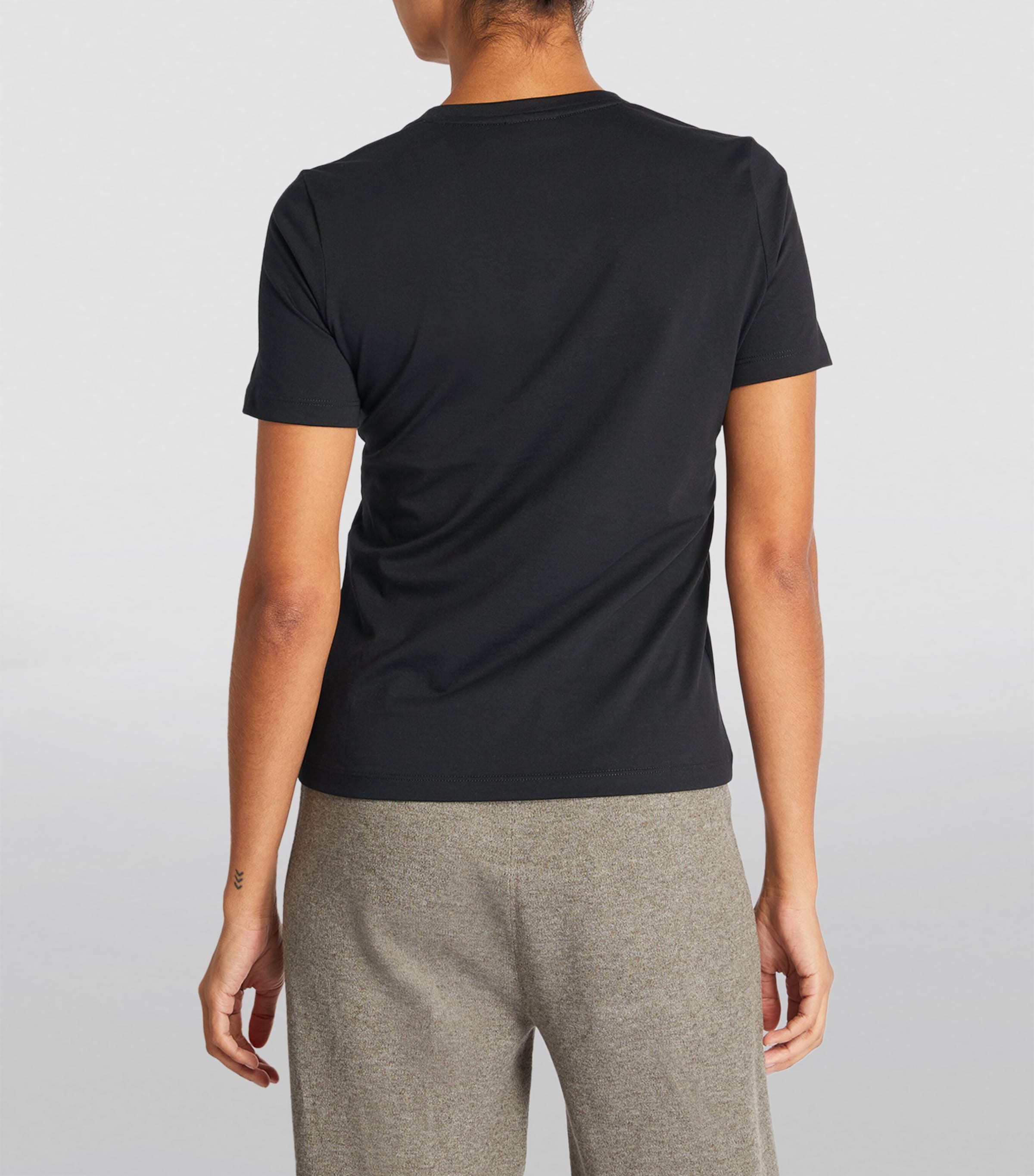 Falke Womens V-Neck T-Shirt Black Image 4