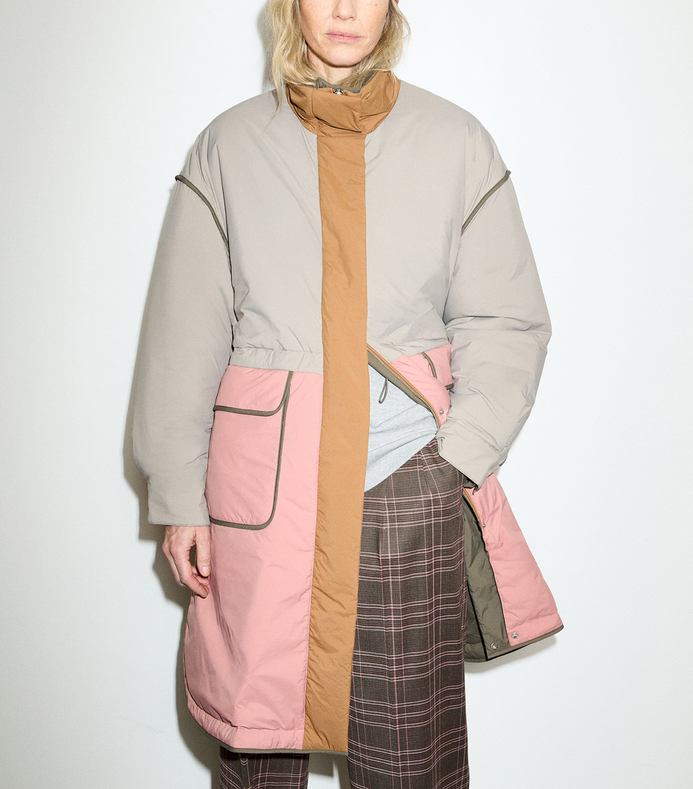 MAX&Co. Womens Reversible Coat Turtledove Image 2