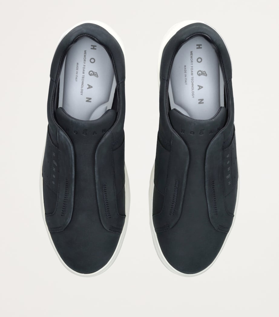 Suede Slip-On Sneakers NAVY Image 4