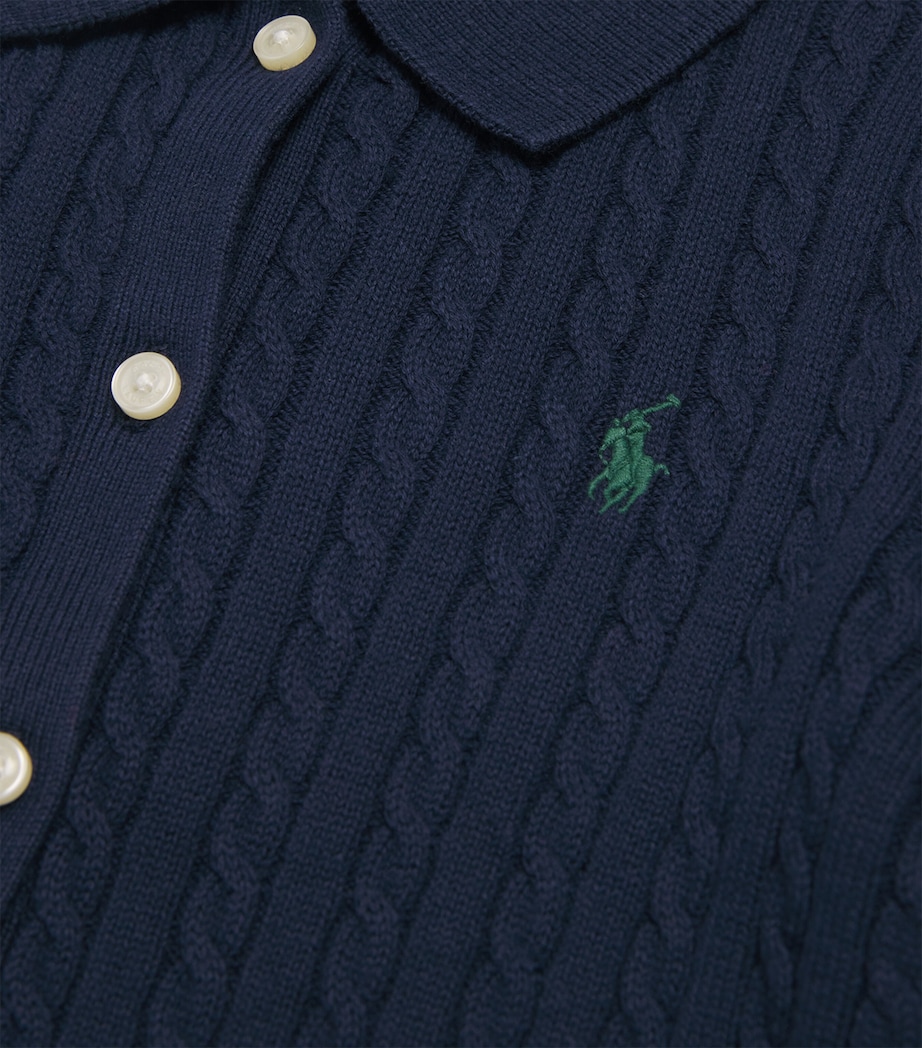 Ralph Lauren Kids Cotton Cardigan and Skirt Set (2-7 Years) Navy Image 4