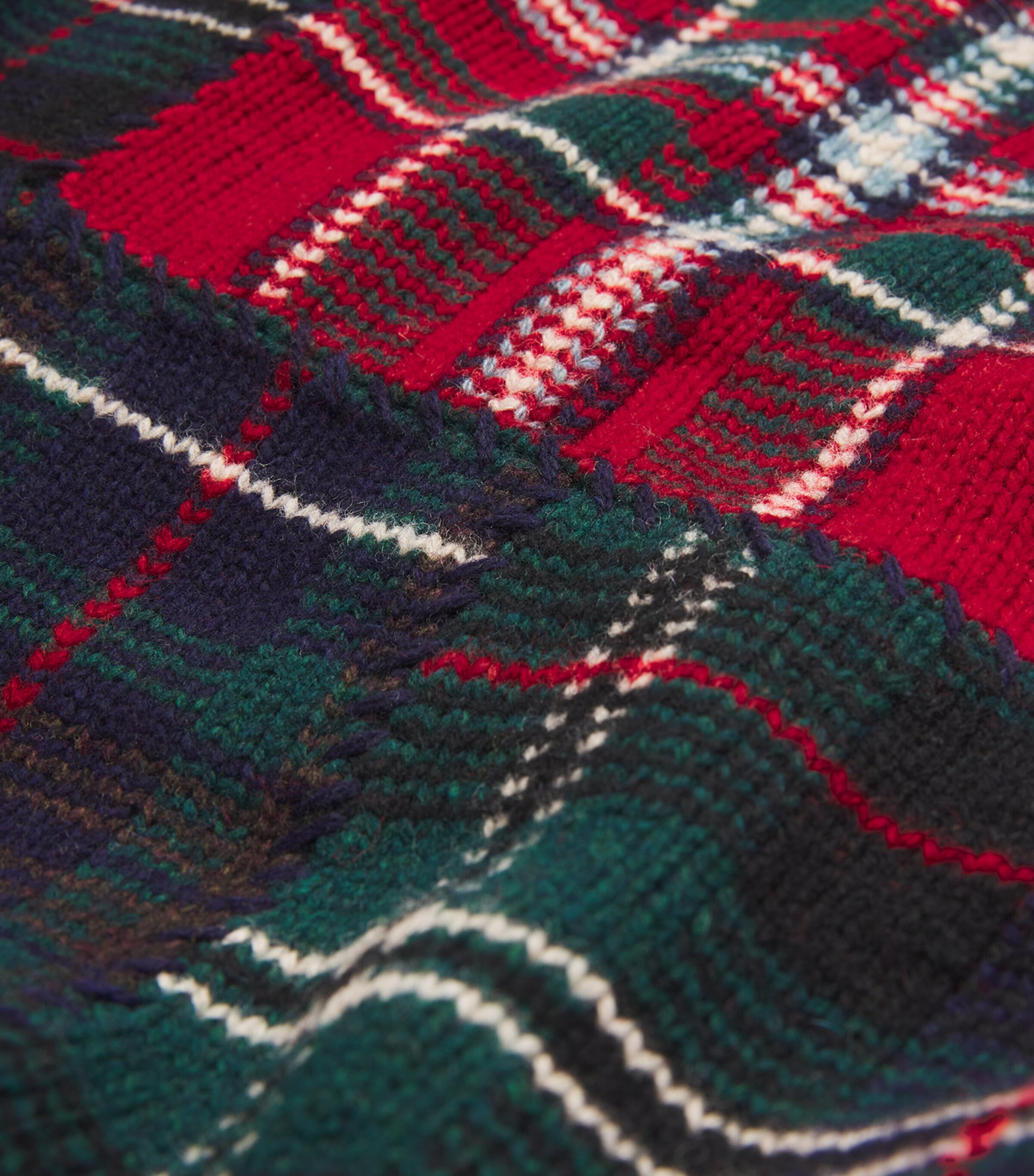 Wool-Blend Patchwork Sweater BLUE Image 5