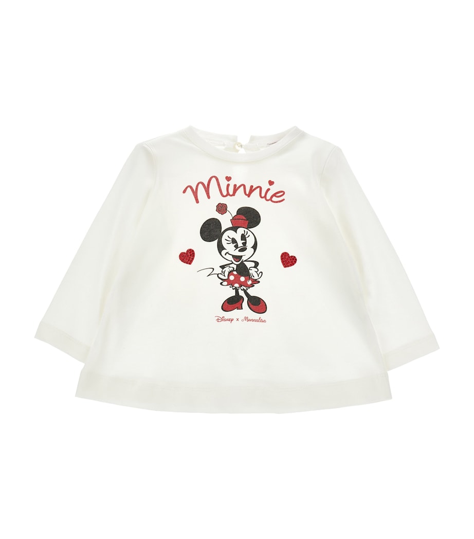 x Disney Rhinestone Minnie Mouse T-Shirt (3-36 Months) PANNA Image 1