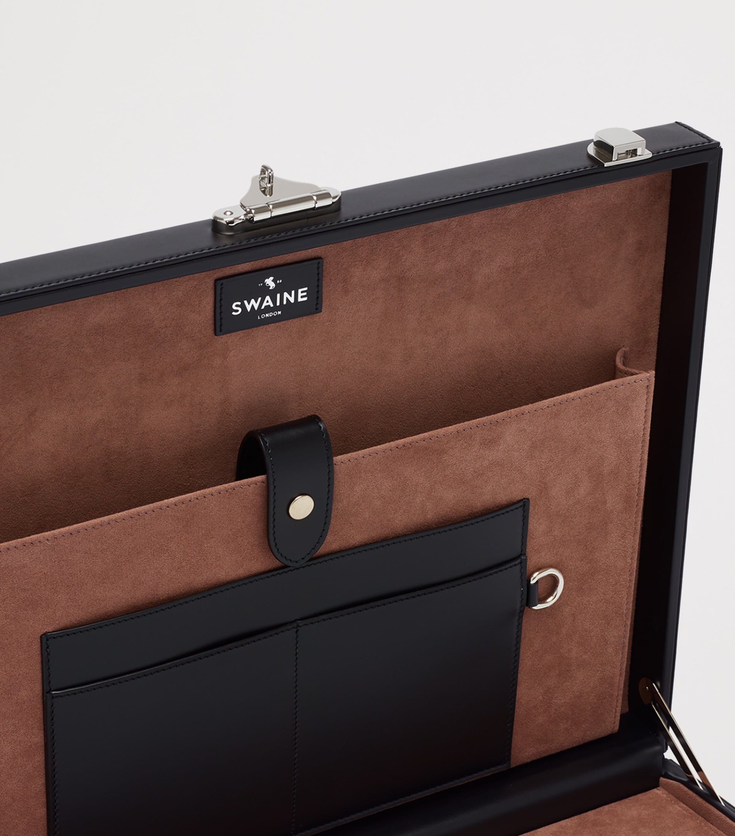 Swaine Leather New Bond Briefcase Black Image 5