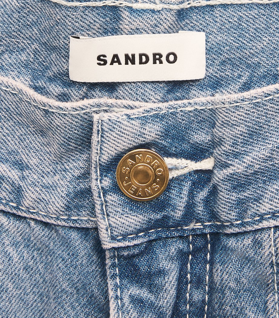 Sandro Paris Womens Barrel Jeans Blue Jean Image 6