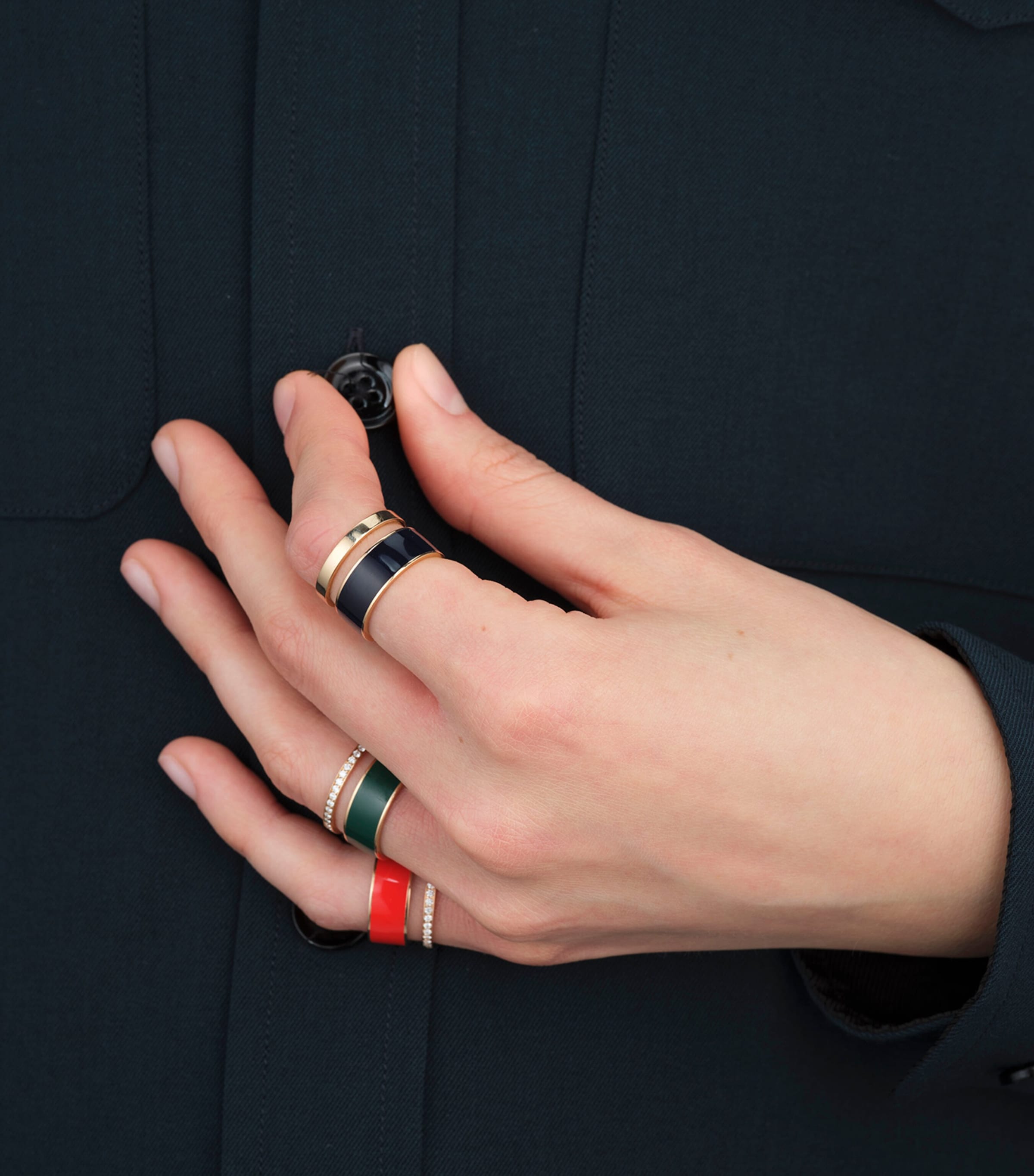 Repossi Pink Gold and Lacquer Berbere Ring Pink Gold Image 2