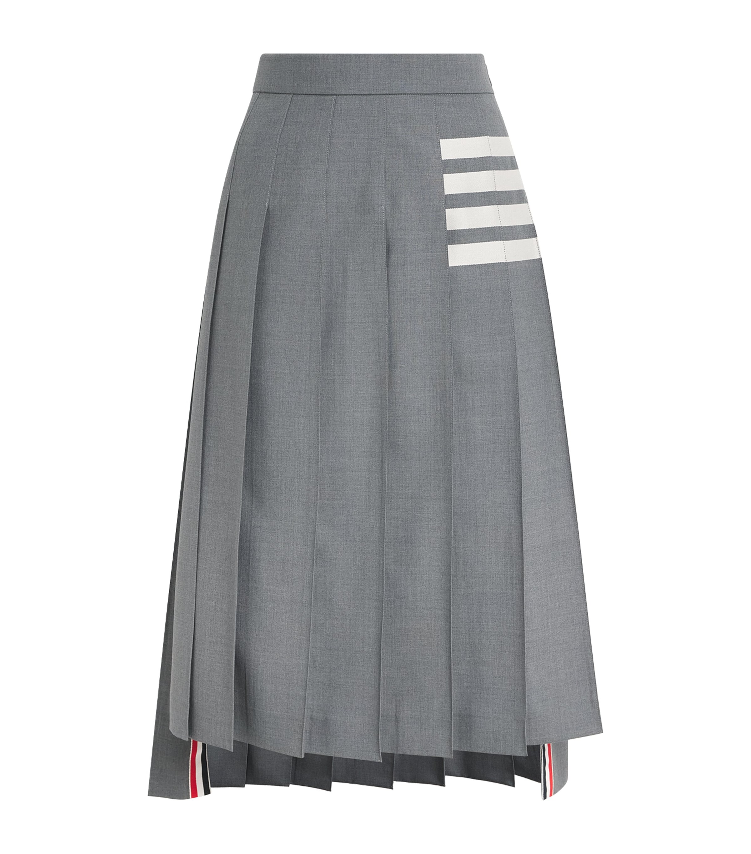 Pleated Midi Skirt MED GREY Image 1