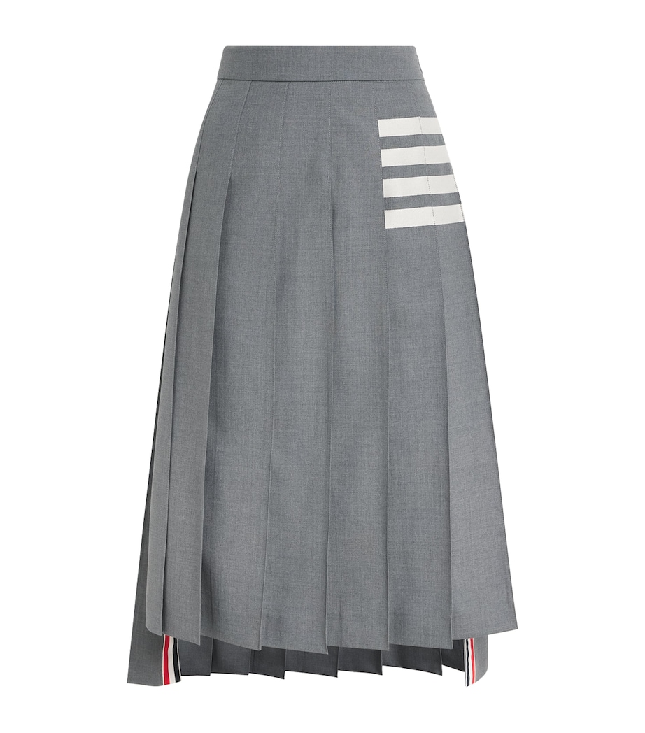 Pleated Midi Skirt MED GREY Image 1