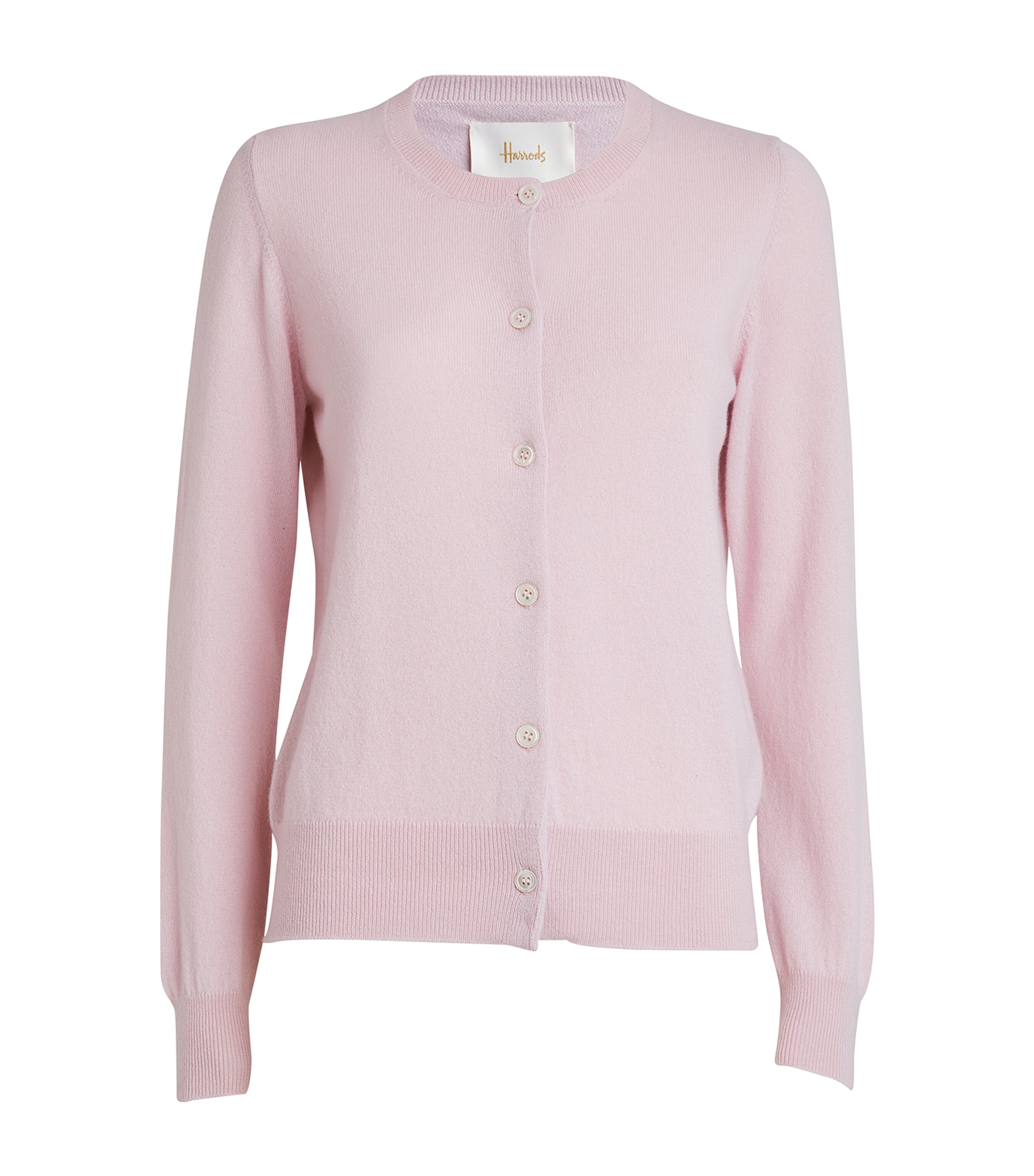 Shop Harrods Cashmere Cardigan In Pink