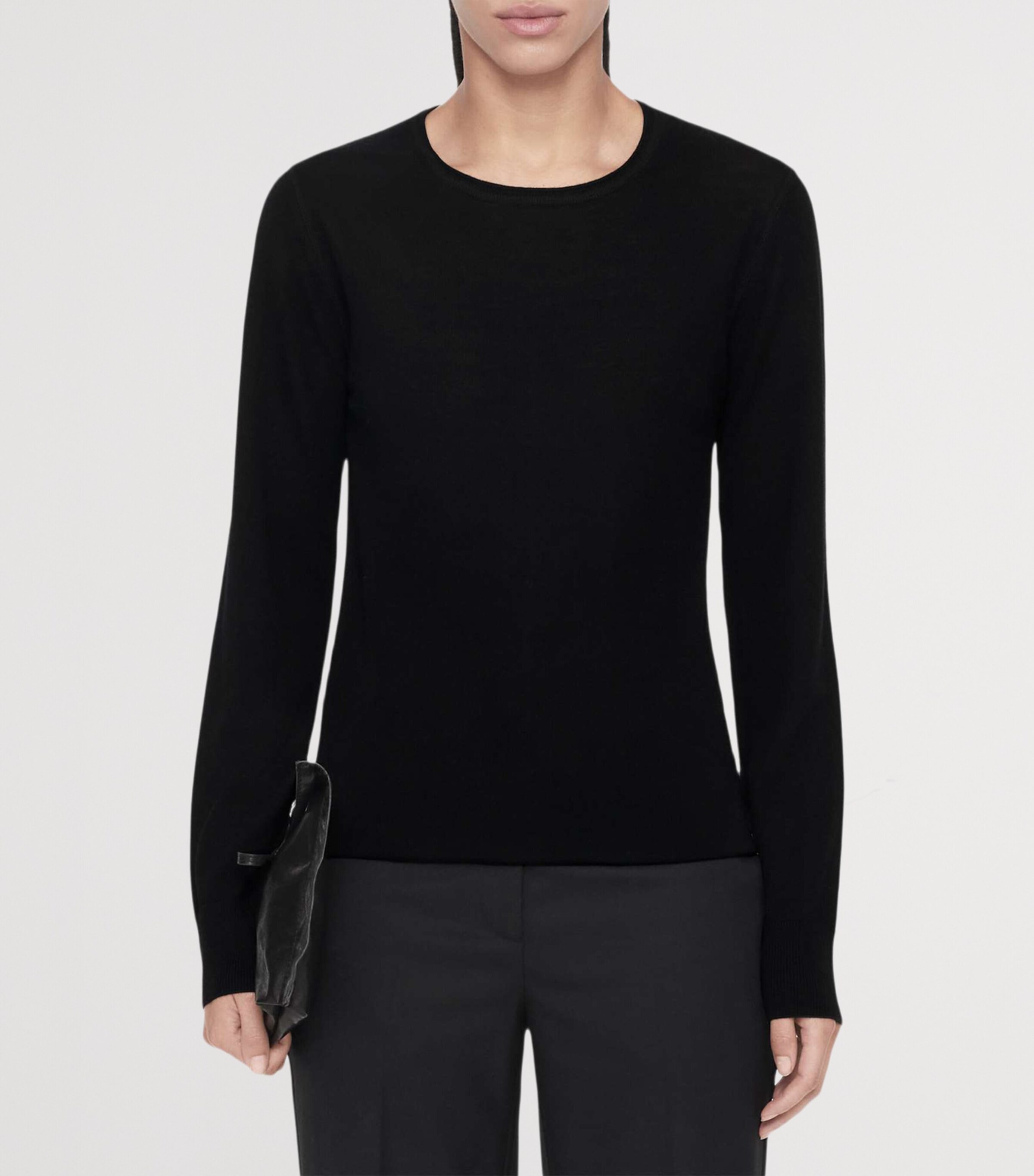 AllSaints Womens Merino Wool Coyte Sweater Black Image 3