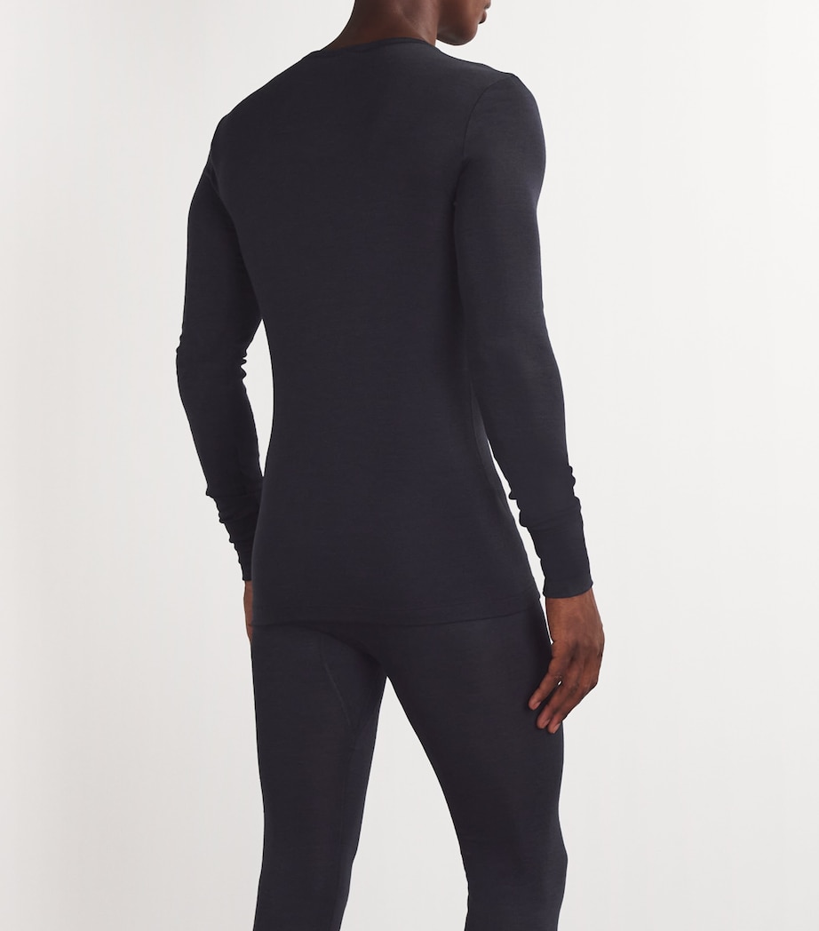 Woollen Silk Long Sleeve T-Shirt GREY Image 4