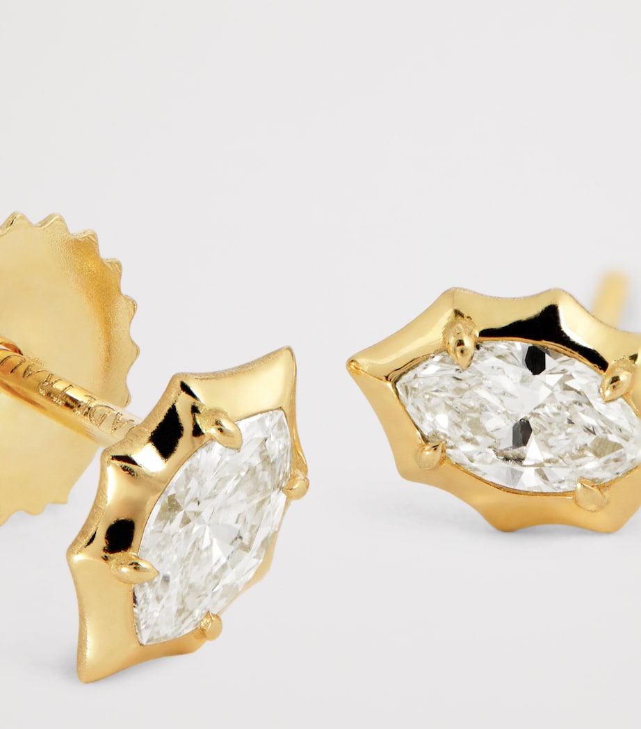 Yellow Gold and Diamond Maverick Stud Earrings YELLOW GOLD Image 5