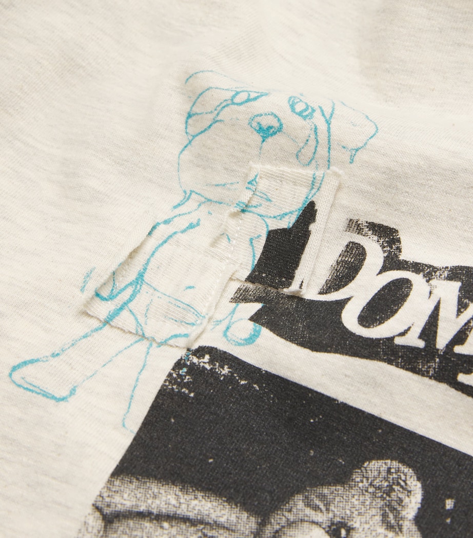 Cotton Scribble T-Shirt GREIGE Image 5
