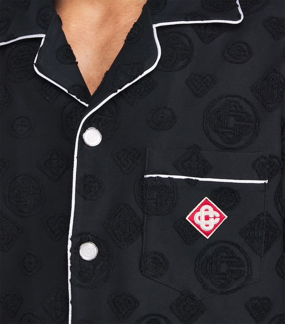 Towelling Monogram Shirt BLACK Image 6