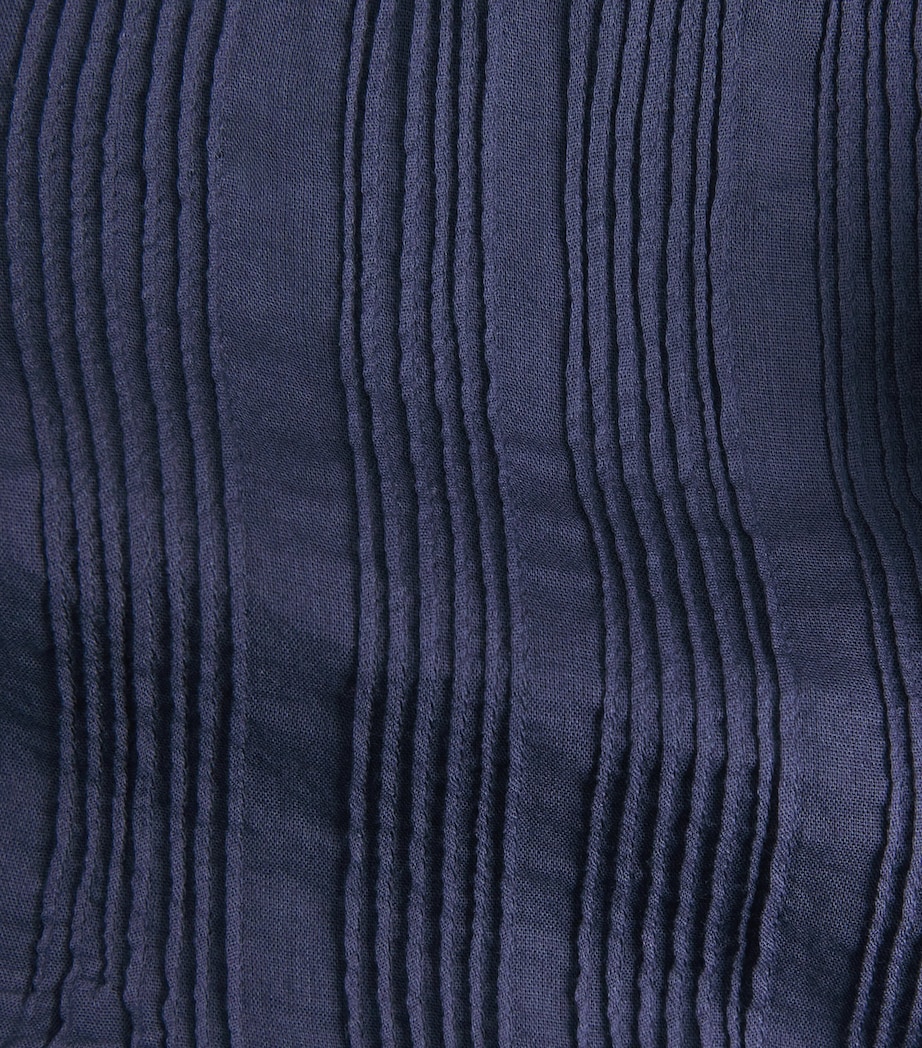 DÔEN Womens Organic Cotton Henri Blouse Adriatic Image 6