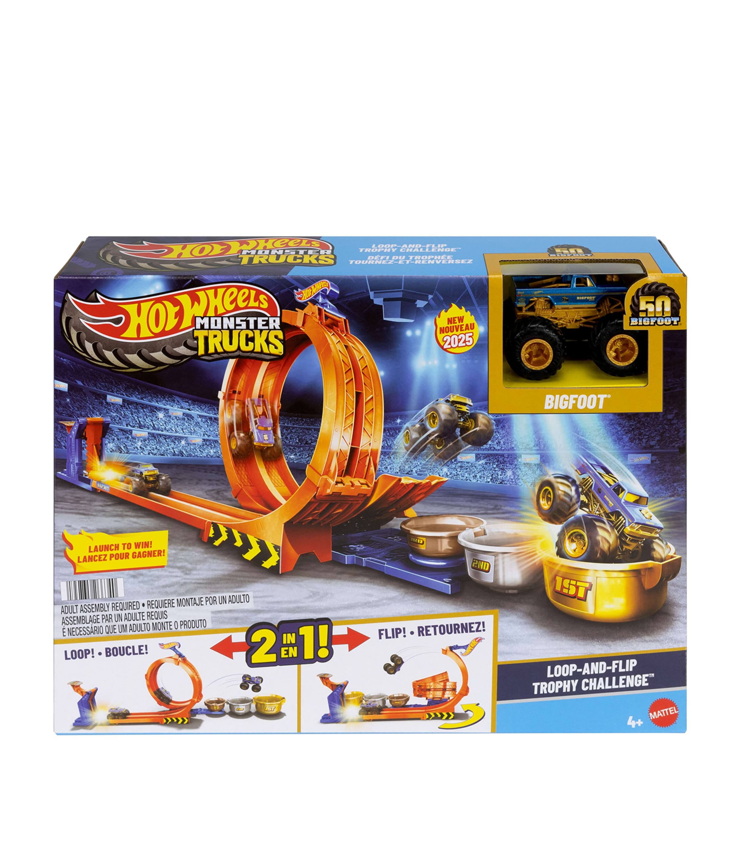 Hot Wheels Monster Trucks Loop-and-Flip Trophy Challenge Set MULTI Image 6