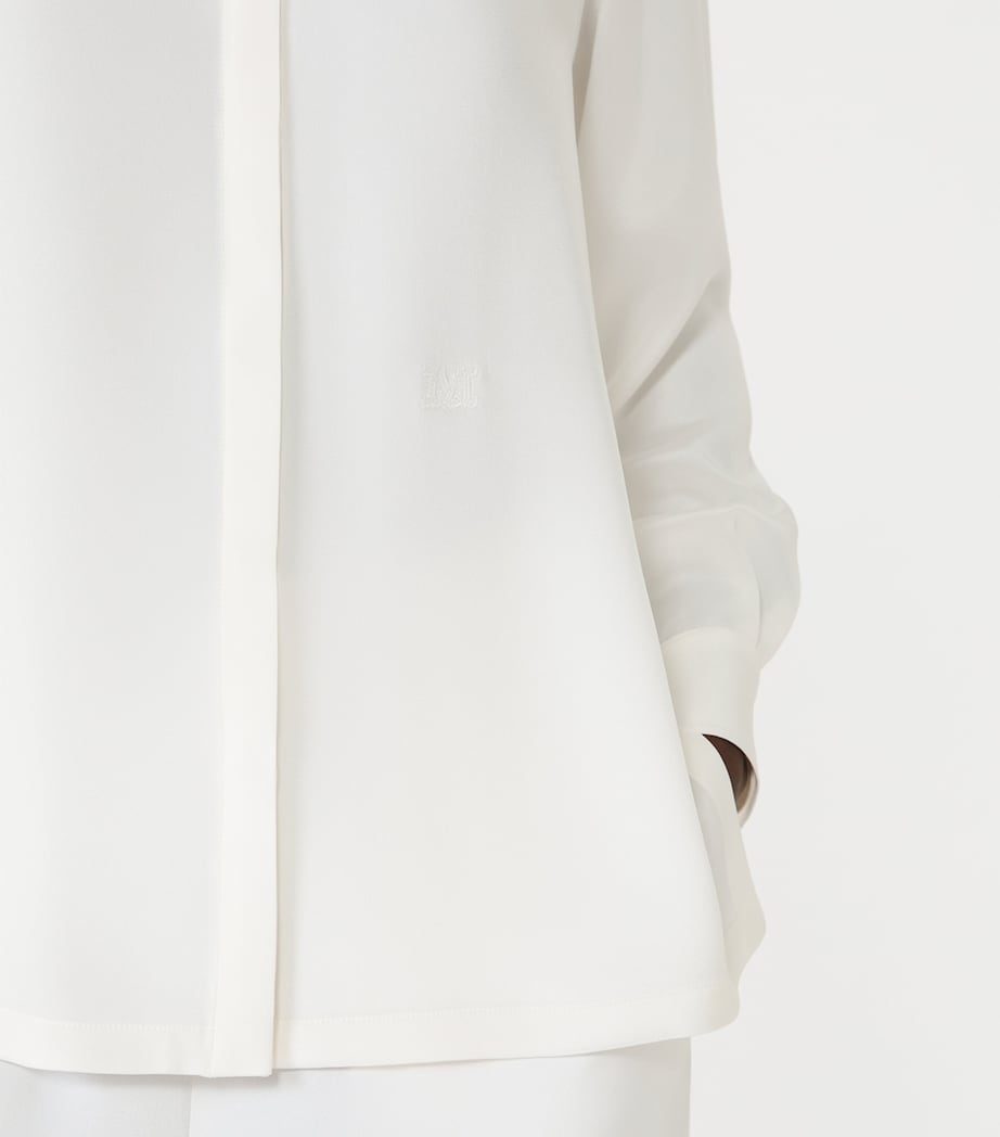 Max Mara Womens Silk Shirt White Image 5