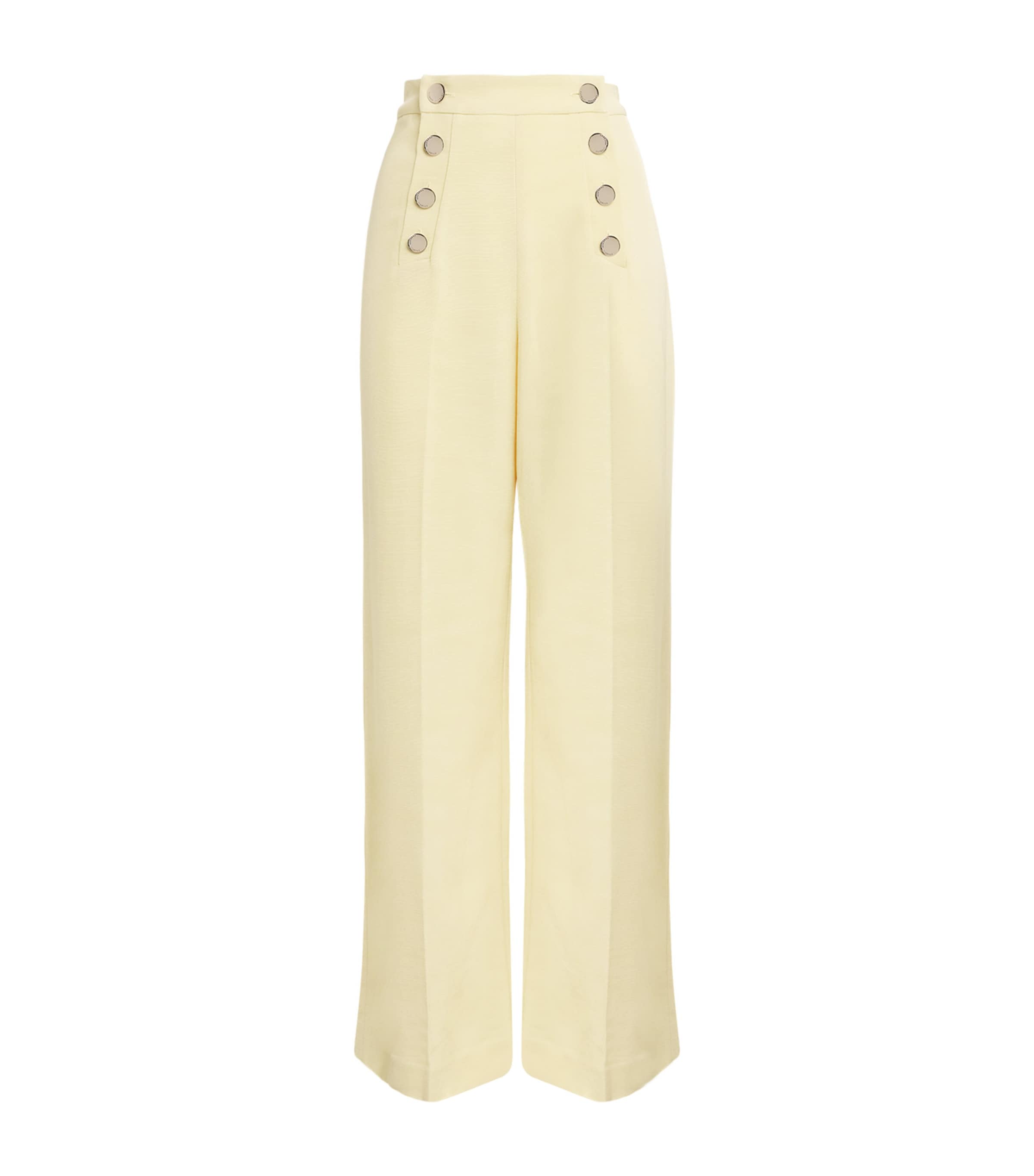 Claudie Pierlot Wide-leg Sailor Trousers In Neutral