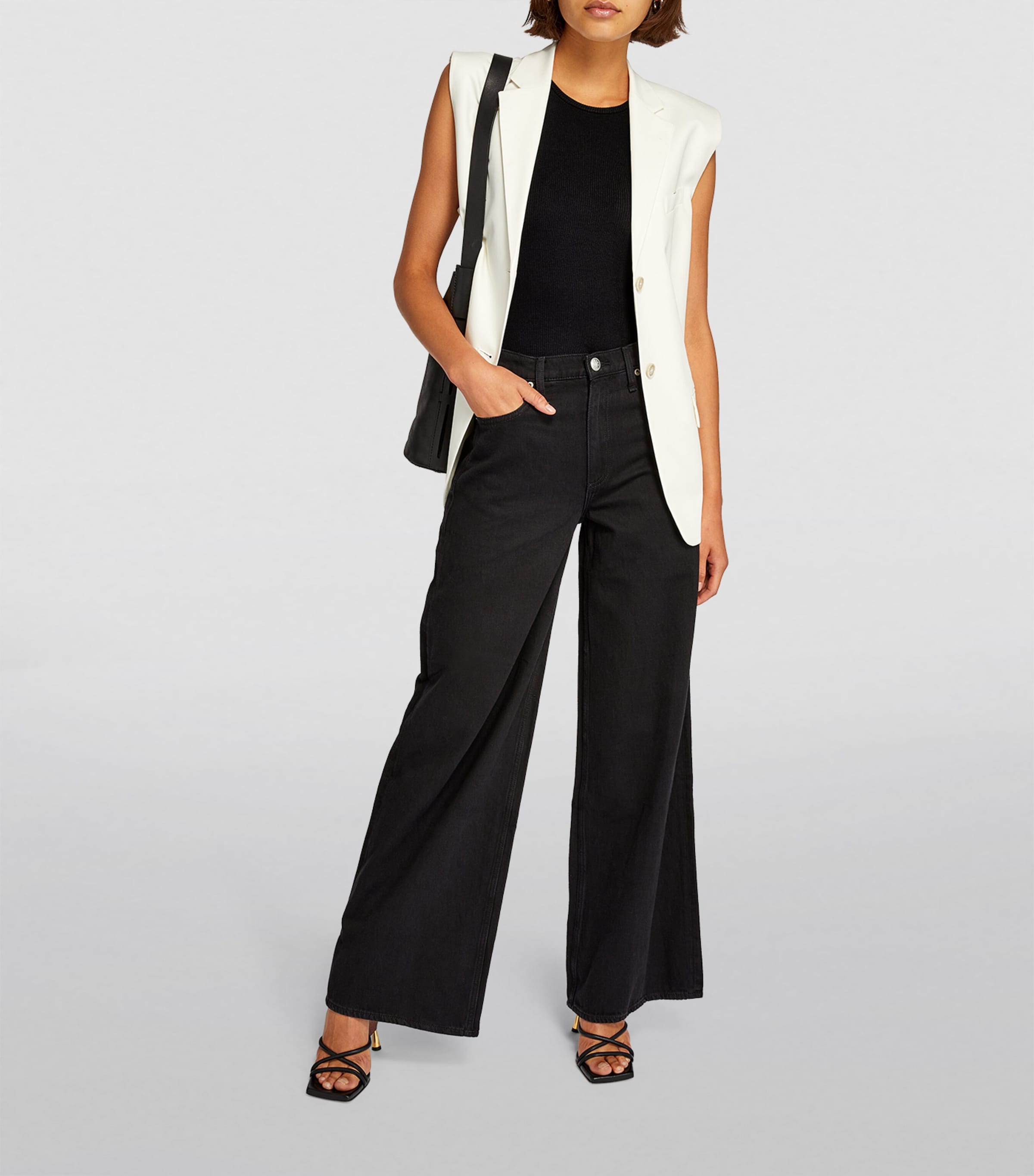 The Essential Rib Tank Top BLACK Image 2