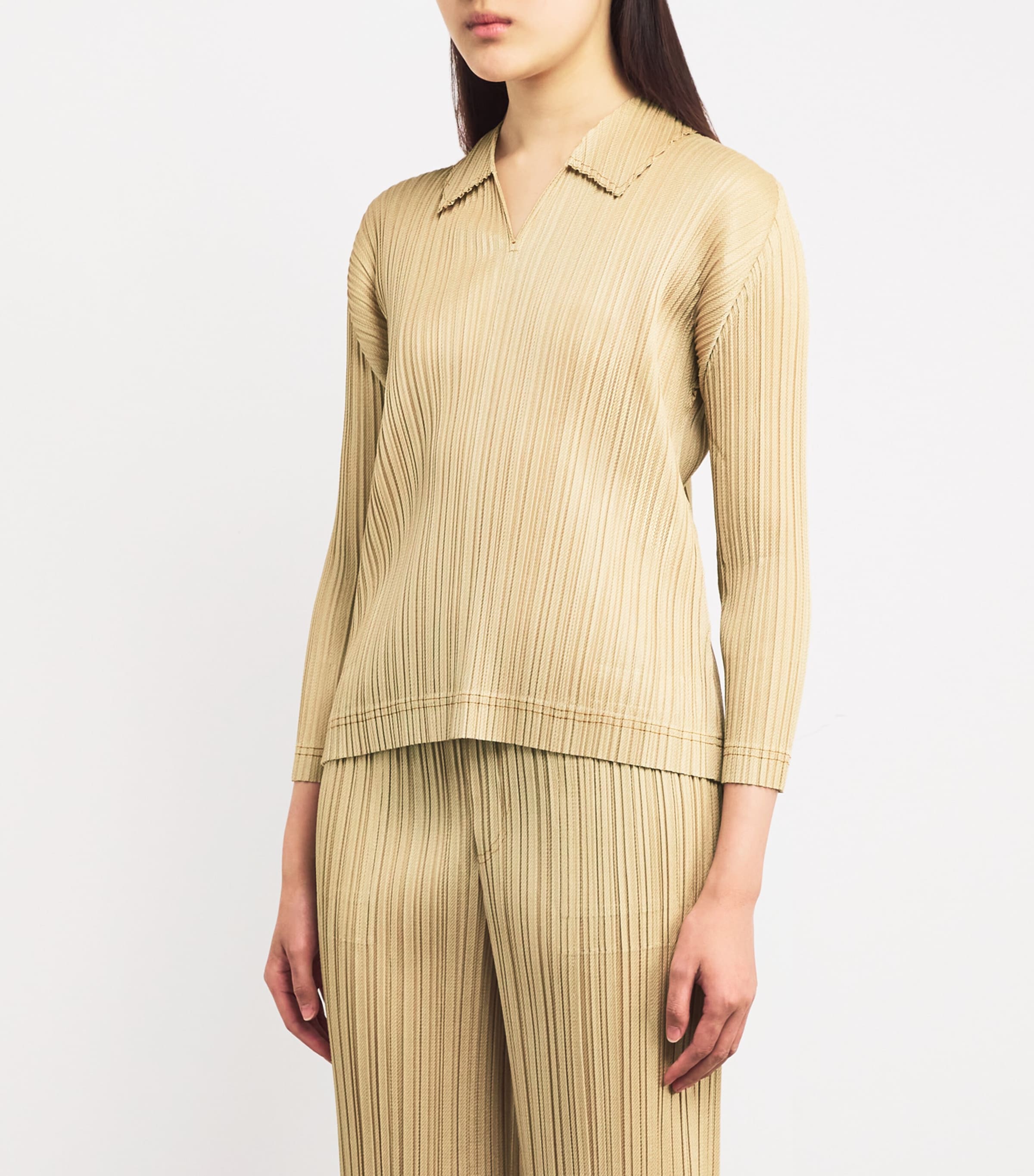 Pleated Cotton Denim Shirt 41 Image 3