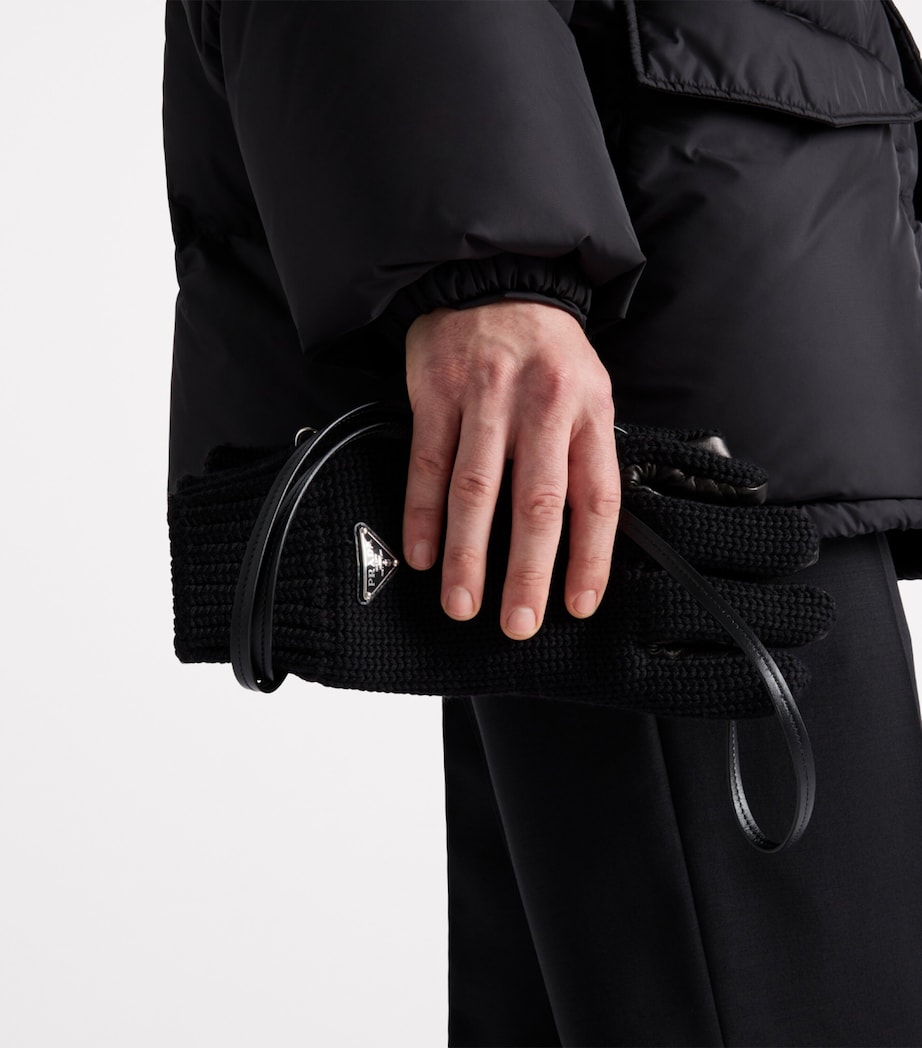 Virgin Wool Nappa Leather-Trimmed Gloves F0002 Image 2