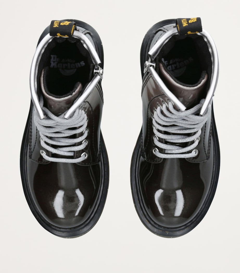 Dr. Martens Glittered 1460 Ankle Boots Silver Com Image 4