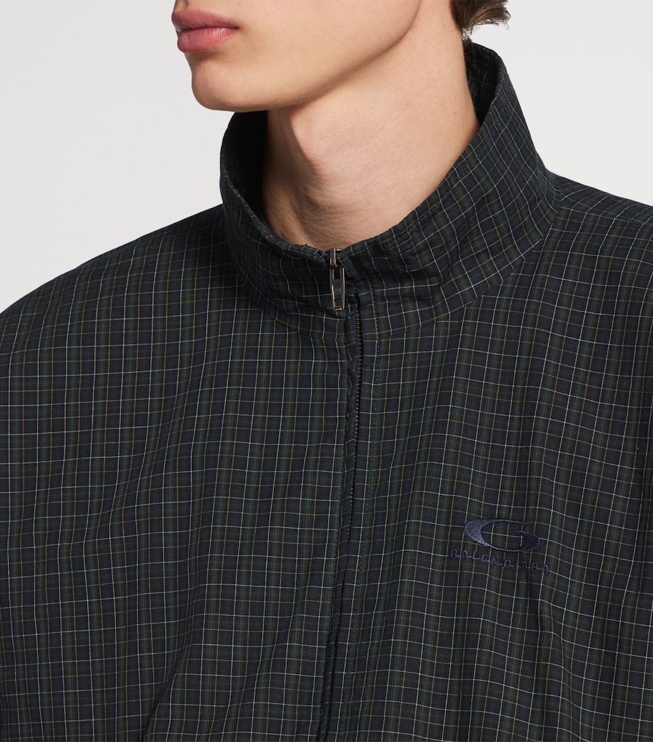 Balenciaga Mens Cotton Tartan Track Jacket Image 6