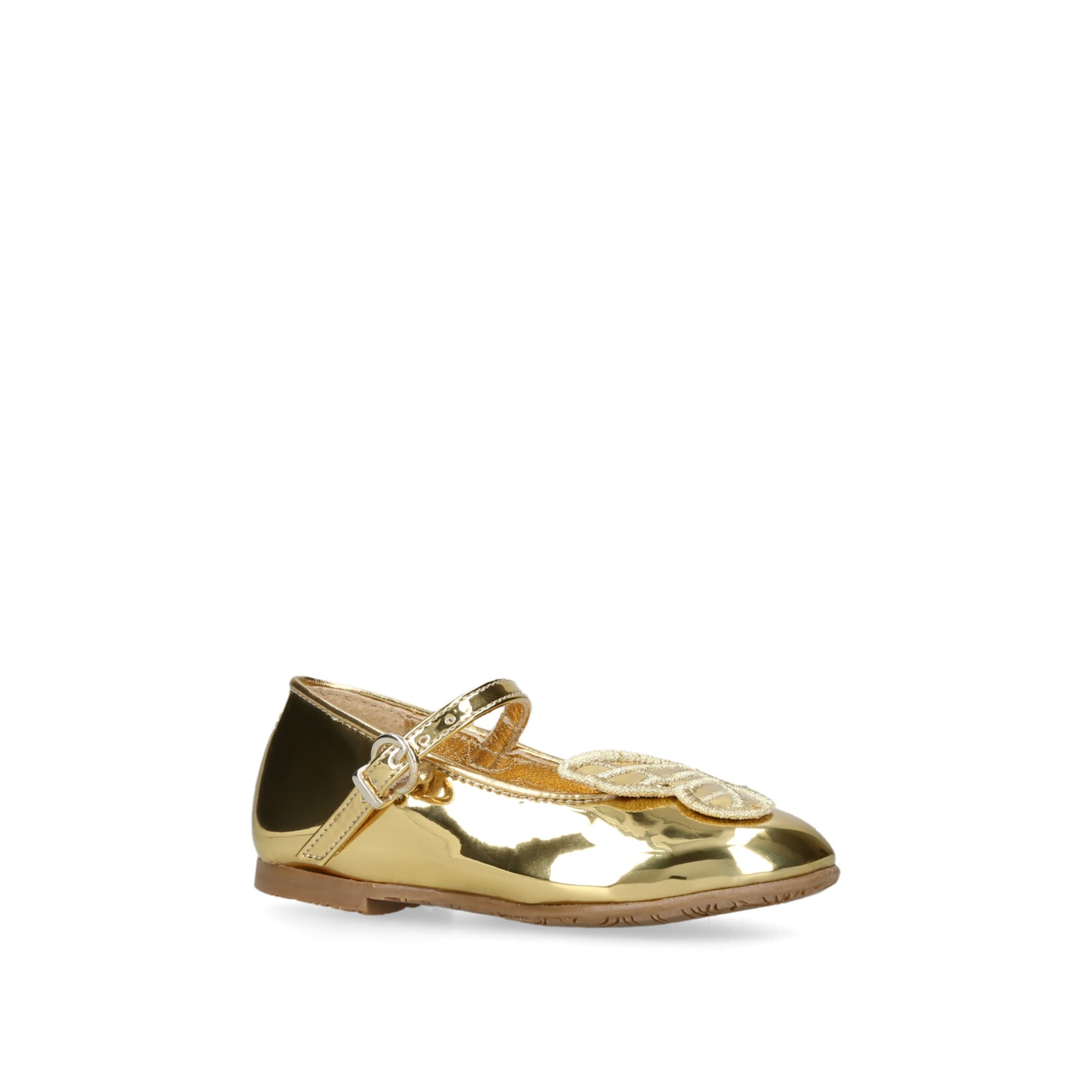 Sophia Webster Mini Embroidered Butterfly Ballet Flats Gold Image 3