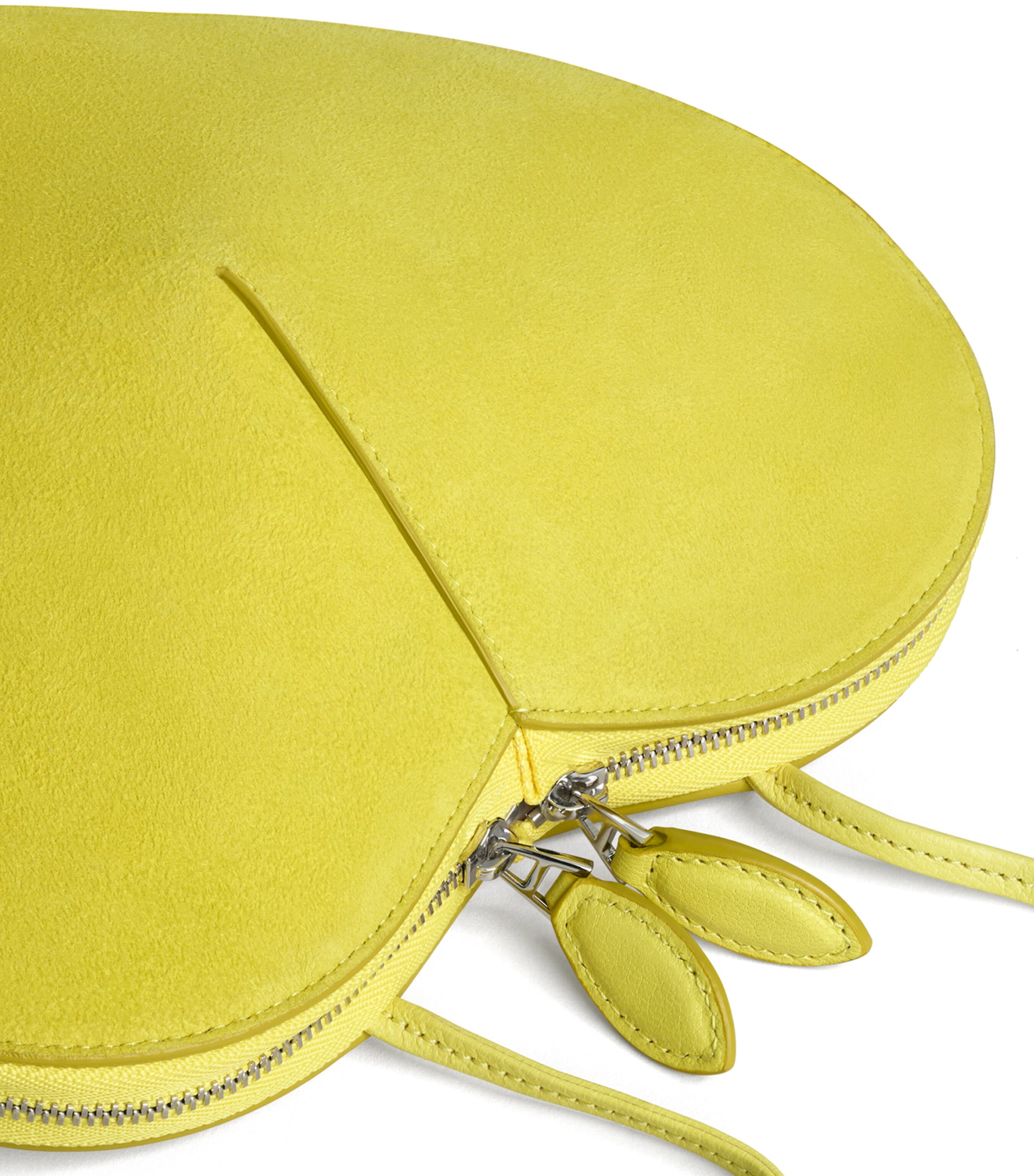 Alaïa Suede Le Coeur Shoulder Bag Lemon Yellow Image 3