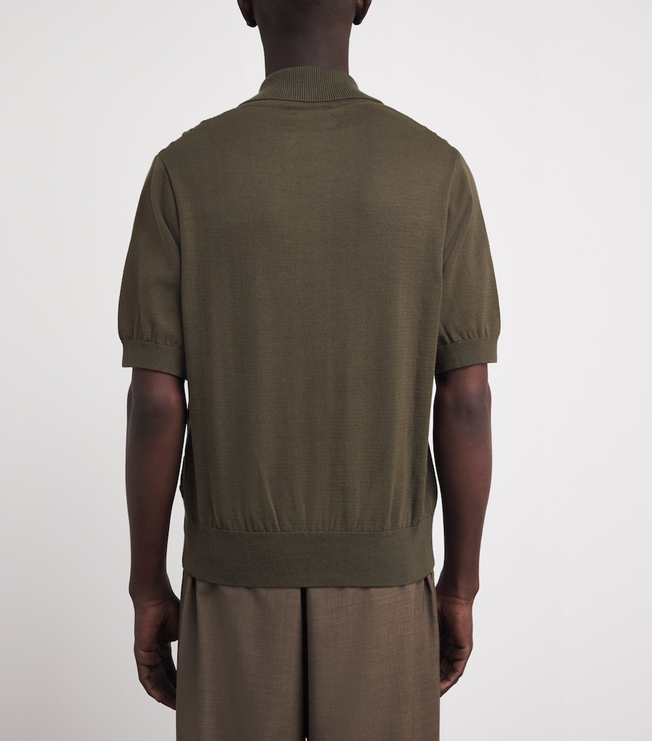 Oliver Spencer Mens Organic Cotton Rossell Shirt Khaki Brown Image 5